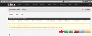 pfSense Adicionando Regra