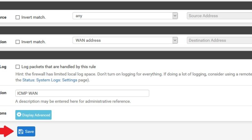 pfSense Liberando ICMP 2